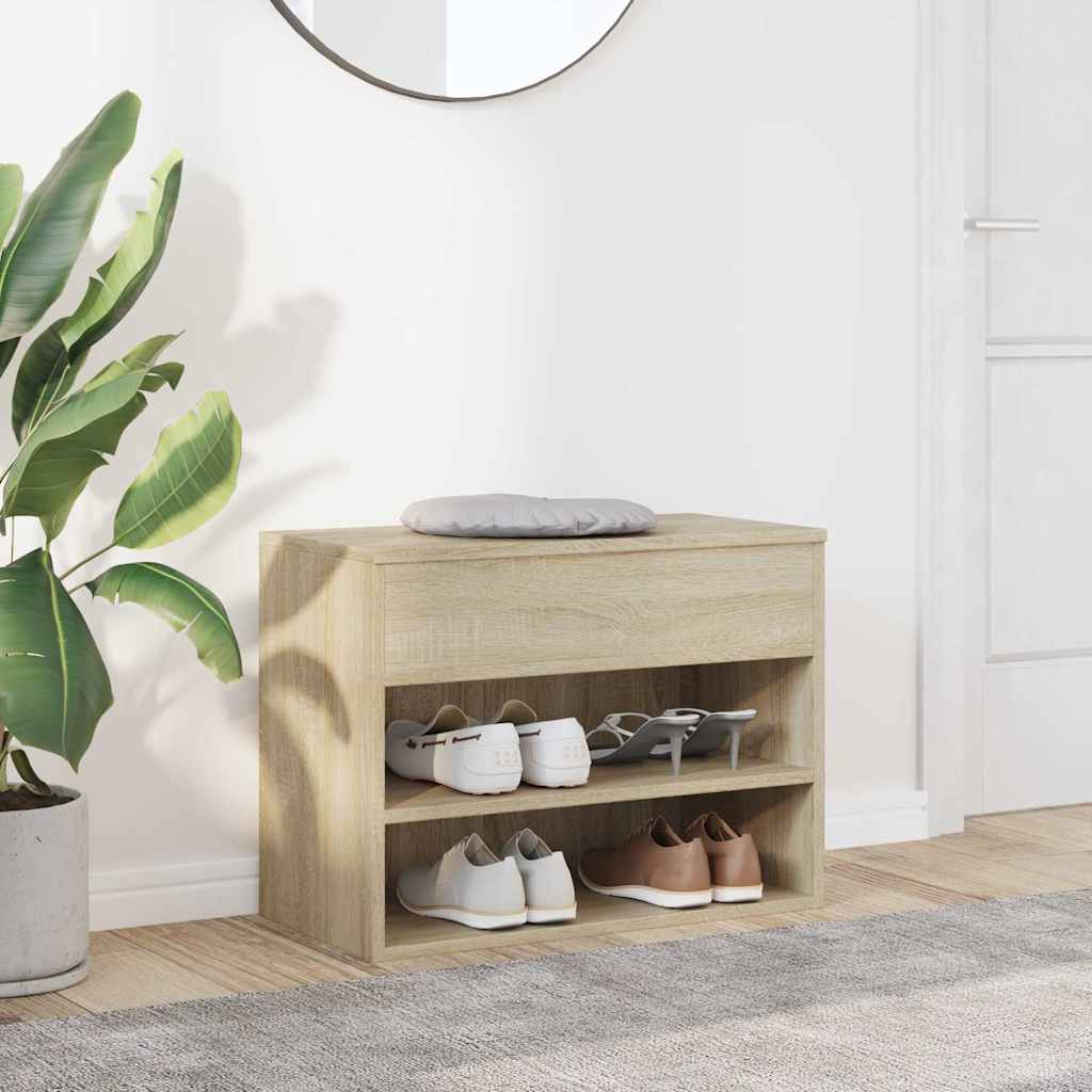 skobænk 60x30x45 cm konstrueret træ sonoma-eg