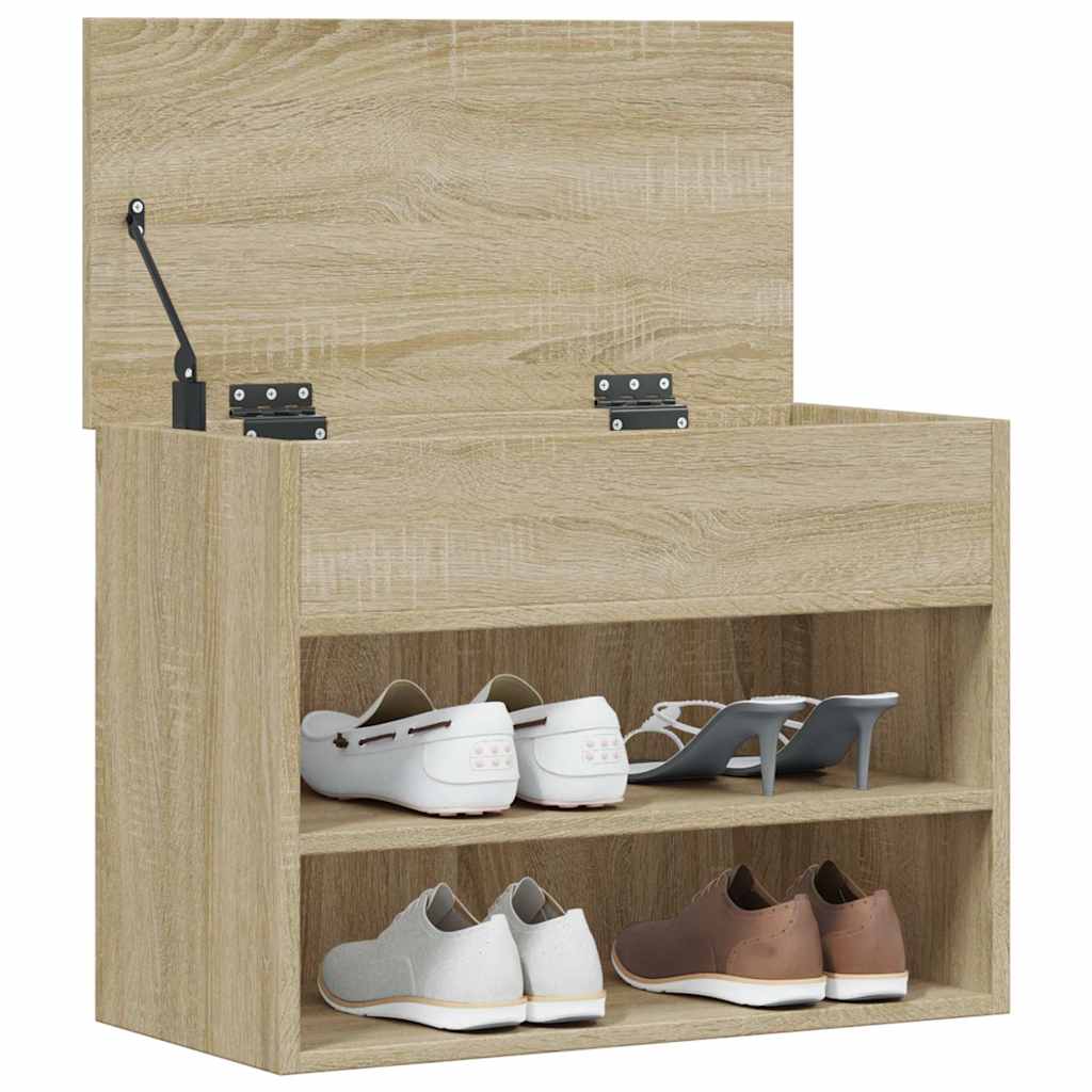 skobænk 60x30x45 cm konstrueret træ sonoma-eg