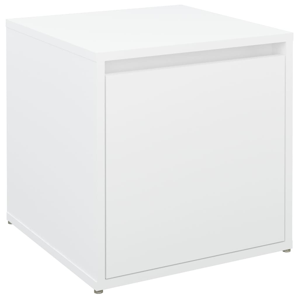 opbevaringsskab 40,5x40x40 cm konstrueret træ hvid