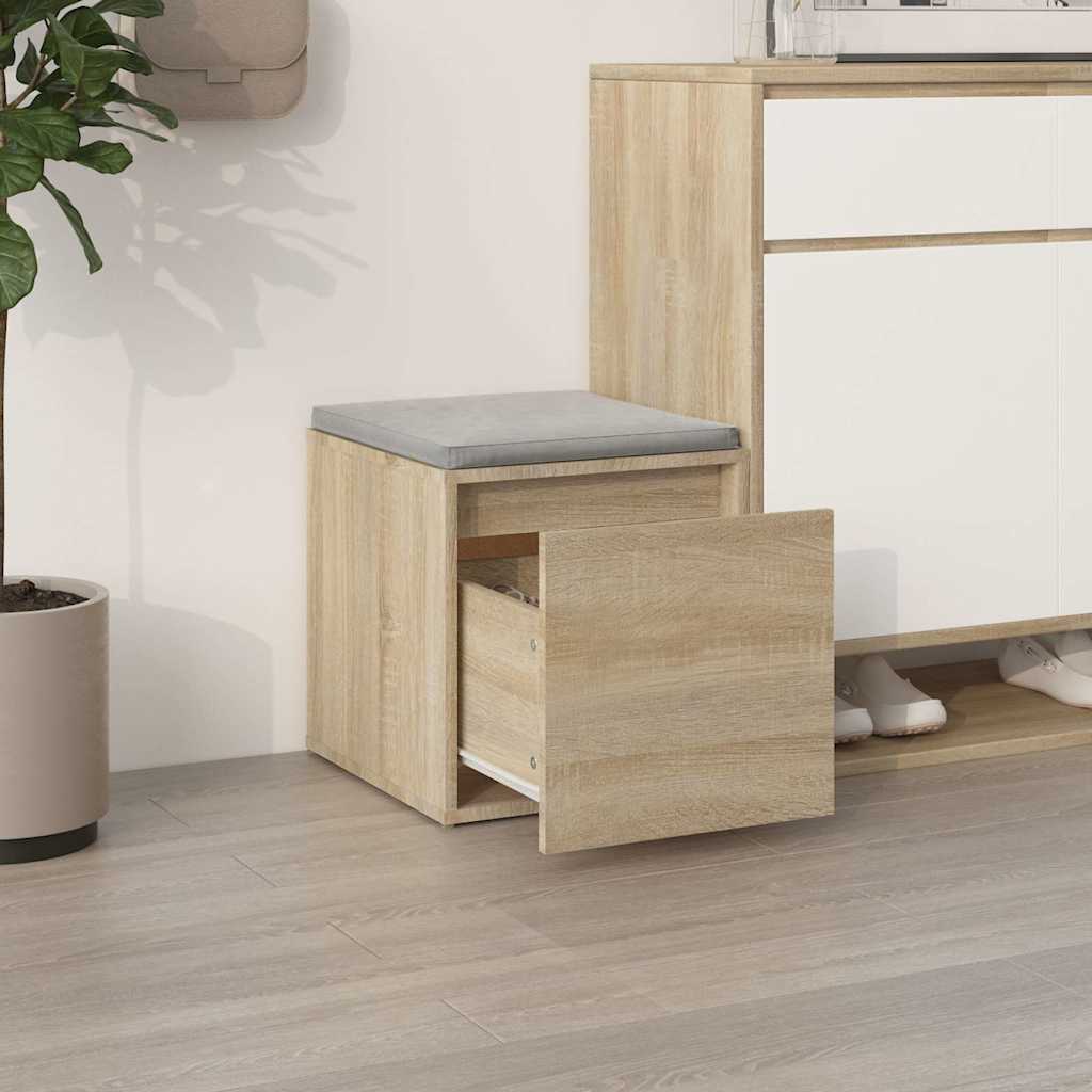 opbevaringsskab 40,5x40x40 cm konstrueret træ sonoma-eg