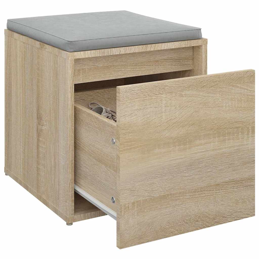opbevaringsskab 40,5x40x40 cm konstrueret træ sonoma-eg