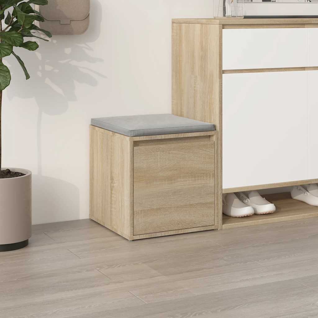 opbevaringsskab 40,5x40x40 cm konstrueret træ sonoma-eg
