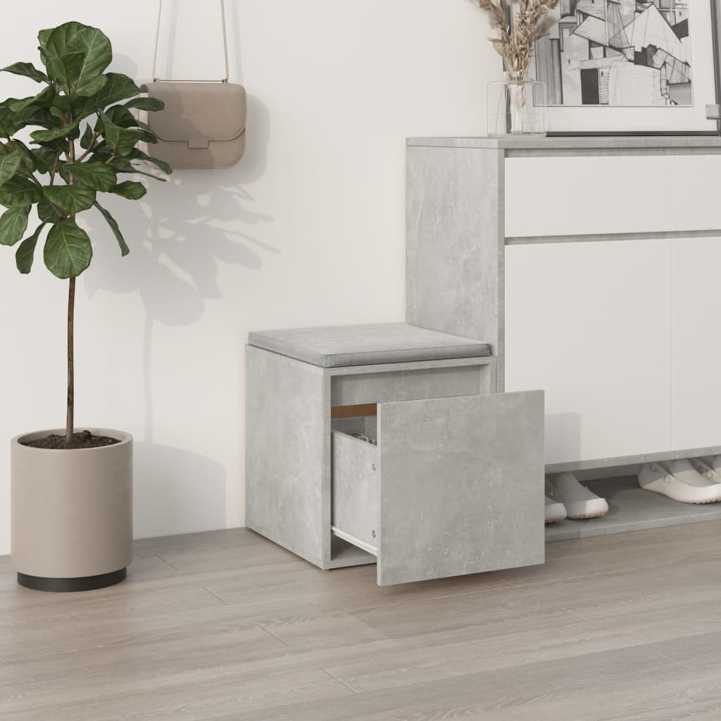 opbevaringsskab 40,5x40x40 cm konstrueret træ betongrå