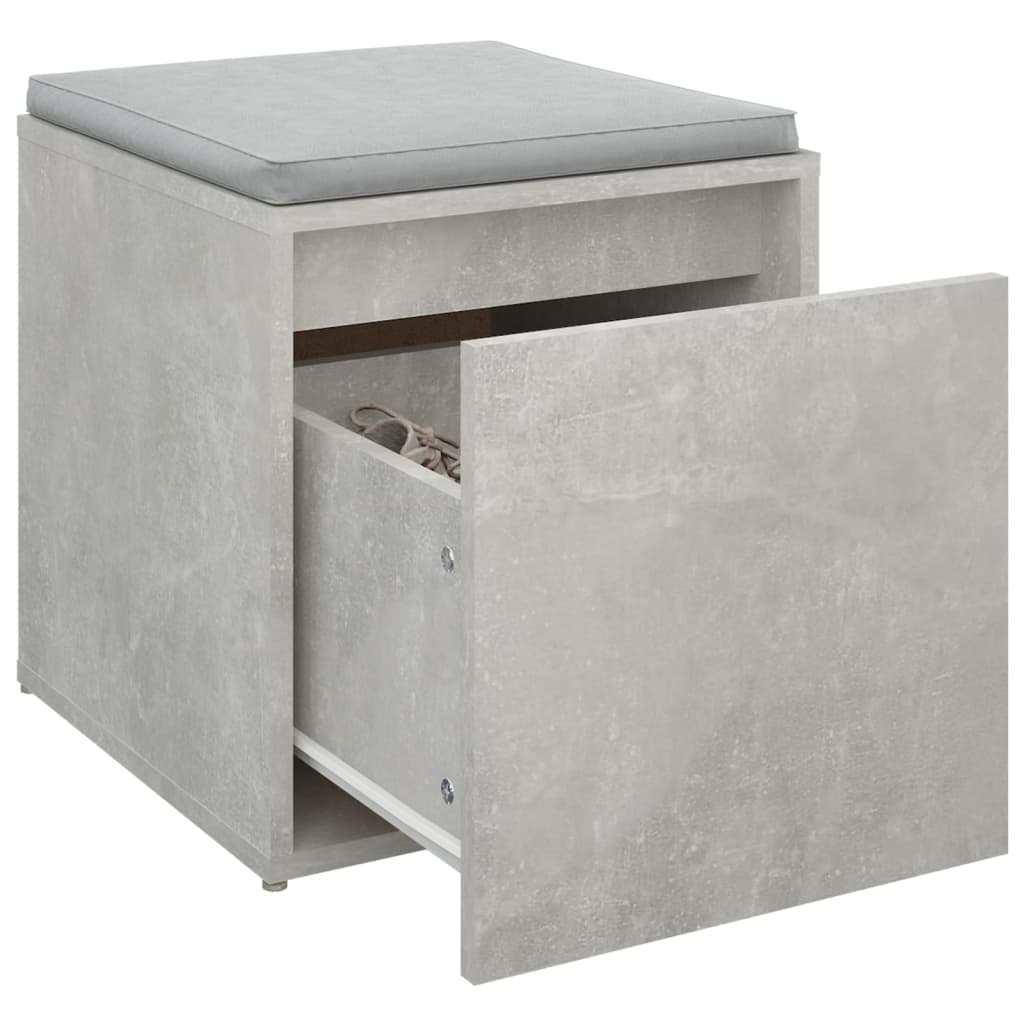 opbevaringsskab 40,5x40x40 cm konstrueret træ betongrå
