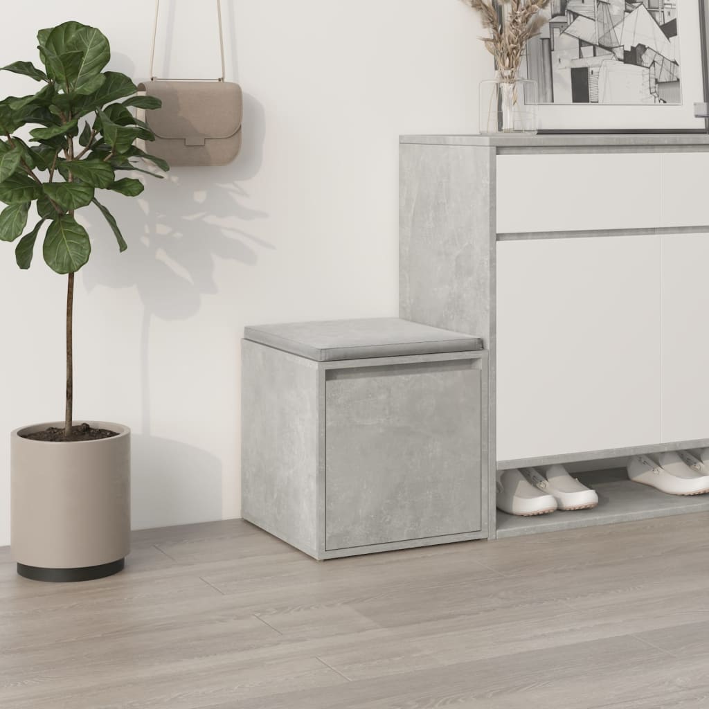 opbevaringsskab 40,5x40x40 cm konstrueret træ betongrå