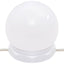 makeupbord med LED-lys 74,5x40x141 cm hvid