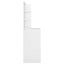 makeupbord med LED-lys 74,5x40x141 cm hvid højglans