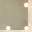 makeupbord med LED-lys 60x40x140 cm sort