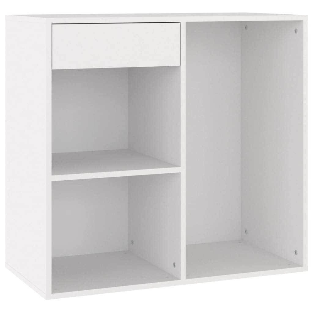 badeværelsesskab 80x40x75 cm konstrueret træ hvid