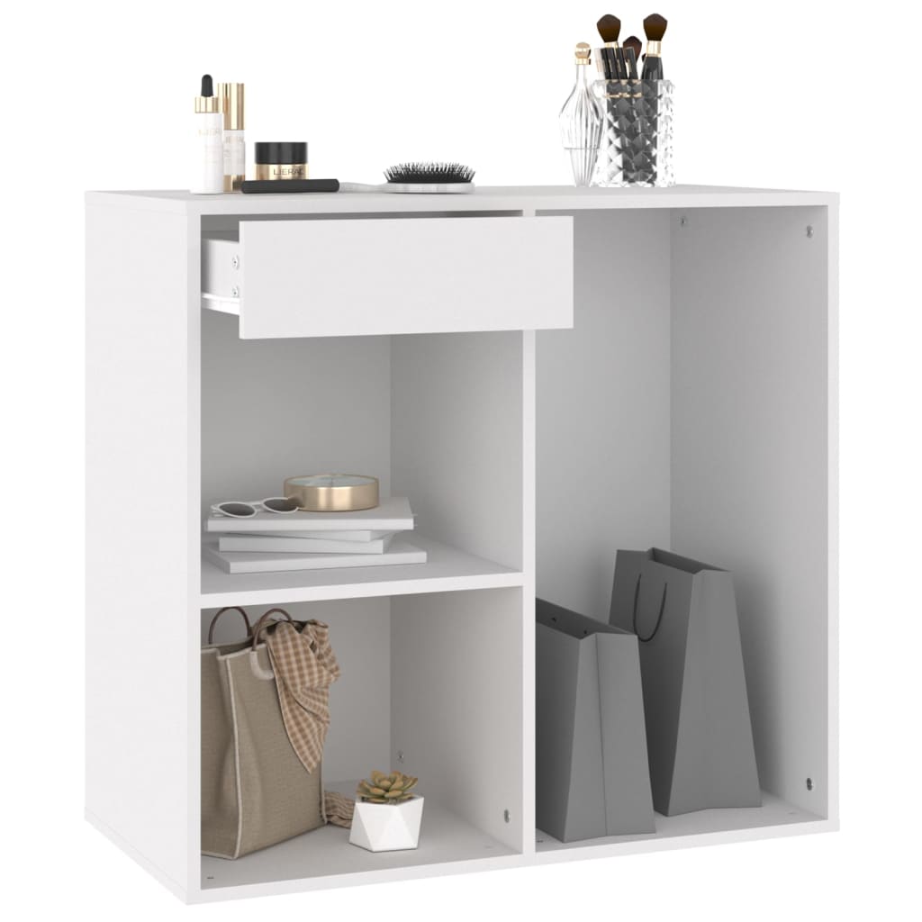 badeværelsesskab 80x40x75 cm konstrueret træ hvid