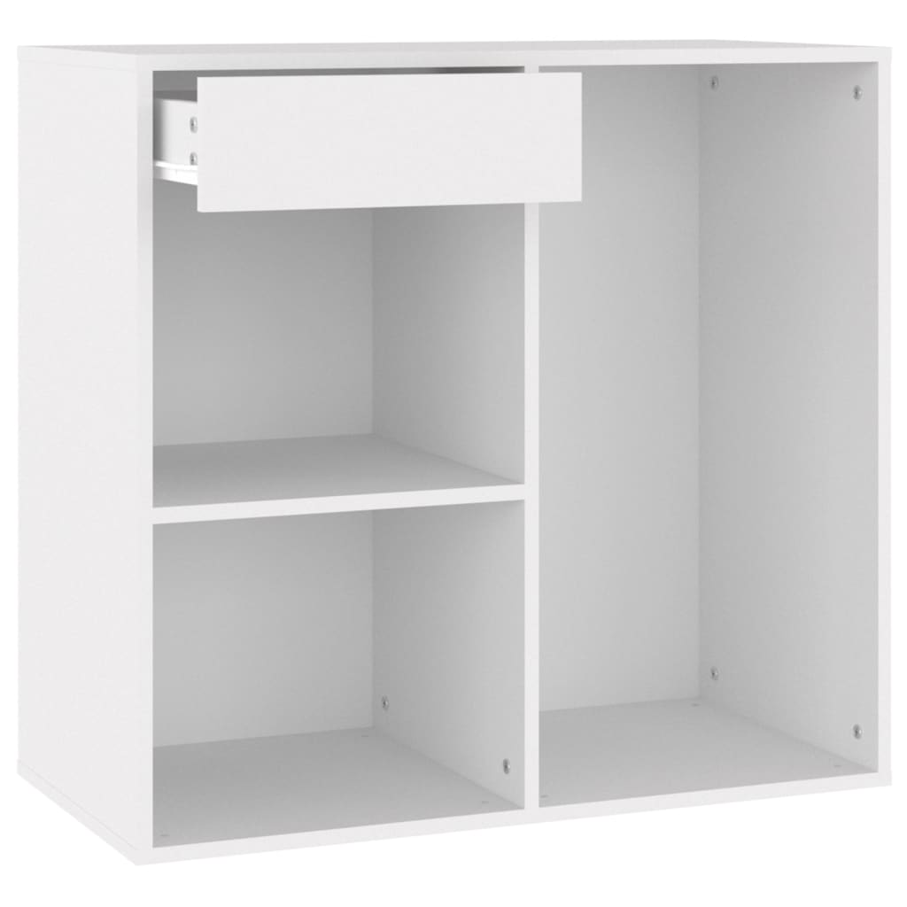 badeværelsesskab 80x40x75 cm konstrueret træ hvid