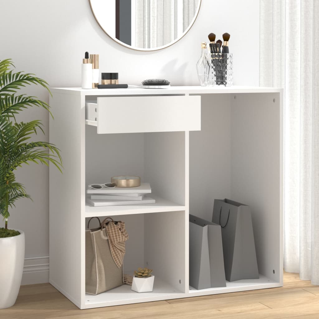 badeværelsesskab 80x40x75 cm konstrueret træ hvid