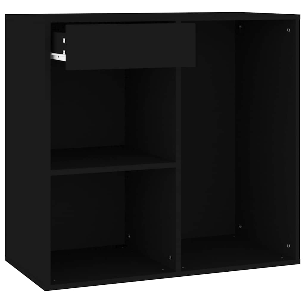 kosmetikskab 80x40x75 cm konstrueret træ sort