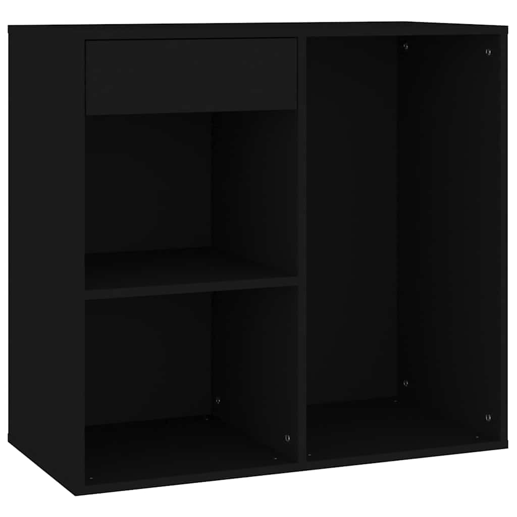 kosmetikskab 80x40x75 cm konstrueret træ sort