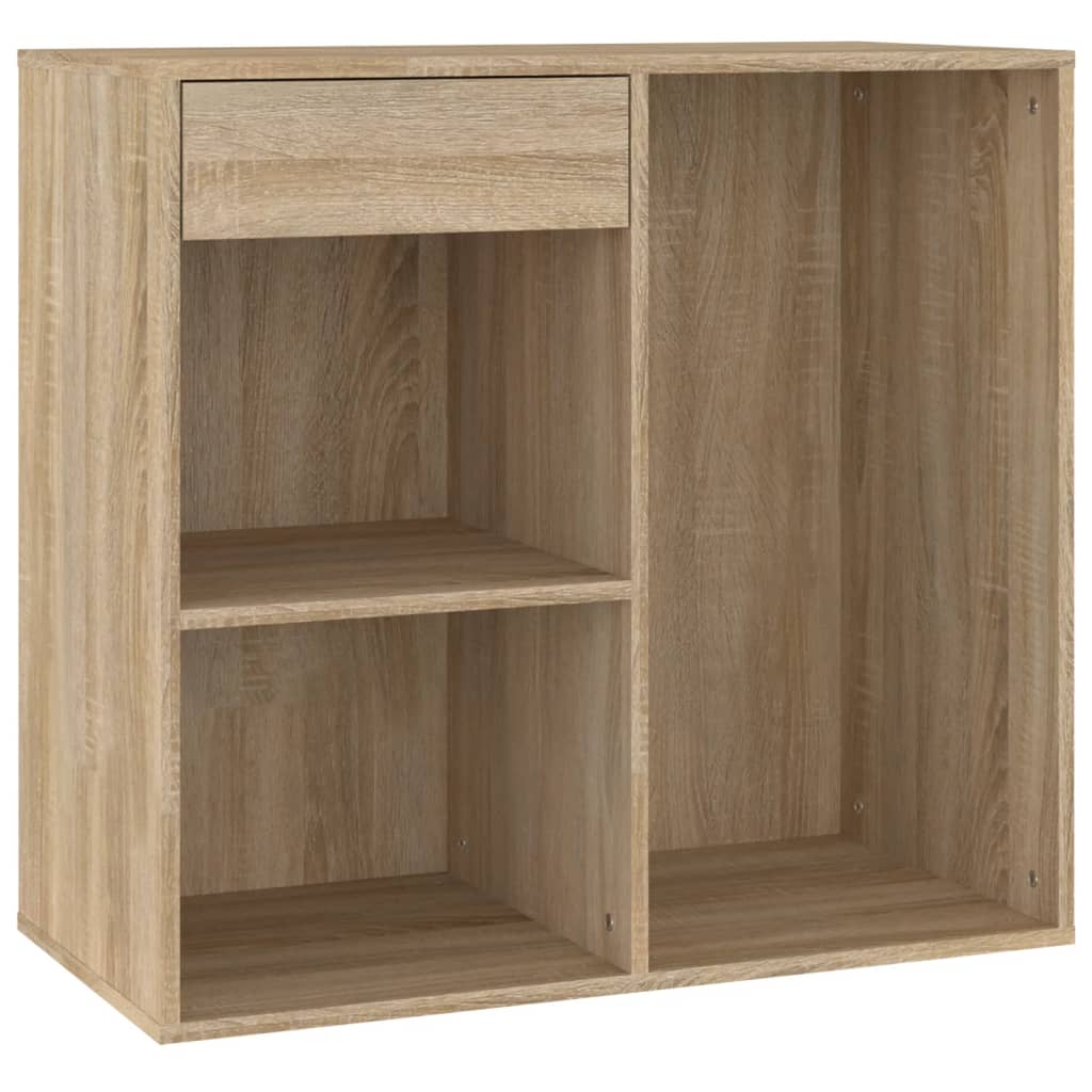 badeværelsesskab 80x40x75 cm konstrueret træ sonoma-eg