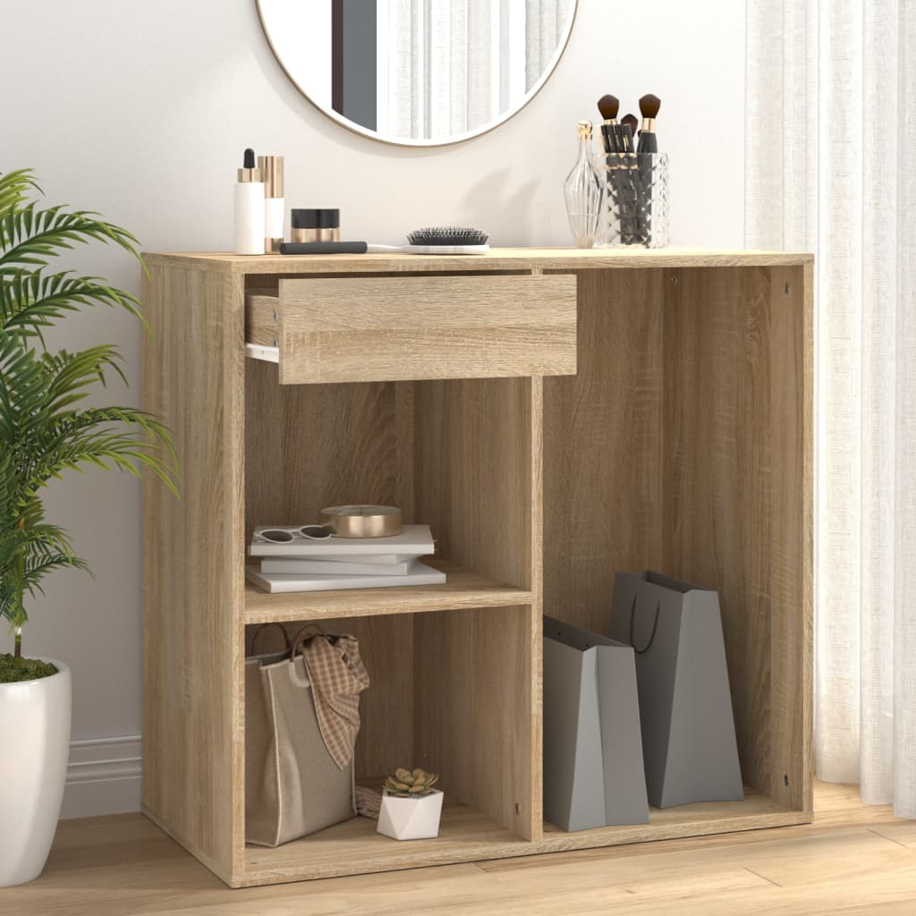 badeværelsesskab 80x40x75 cm konstrueret træ sonoma-eg