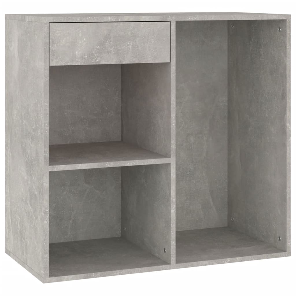 badeværelsesskab 80x40x75 cm konstrueret træ betongrå