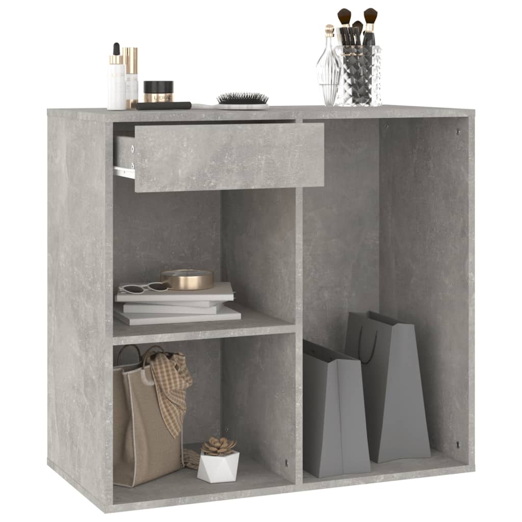 badeværelsesskab 80x40x75 cm konstrueret træ betongrå
