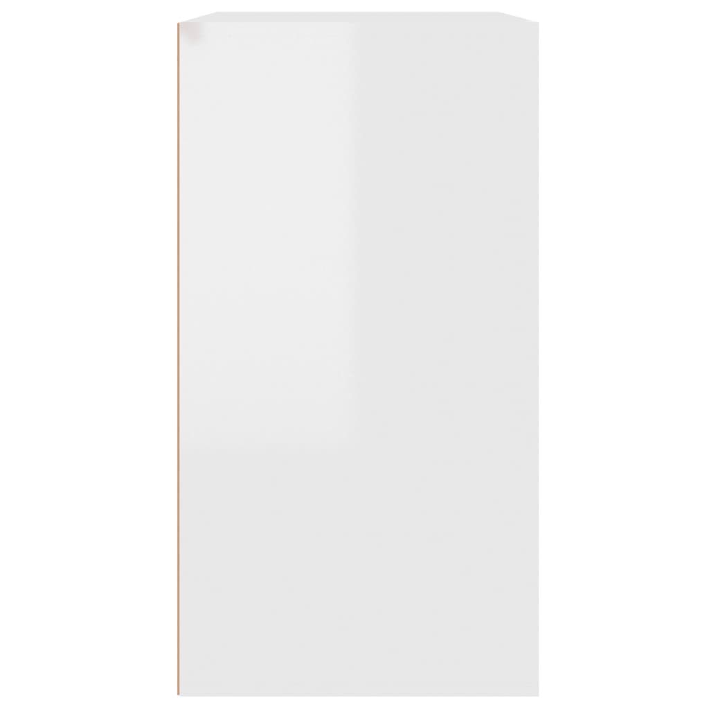 badeværelsesskab 80x40x75 cm konstrueret træ hvid højglans