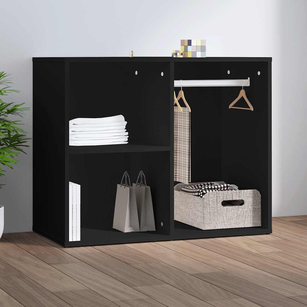 skab 80x40x65 cm konstrueret træ sort