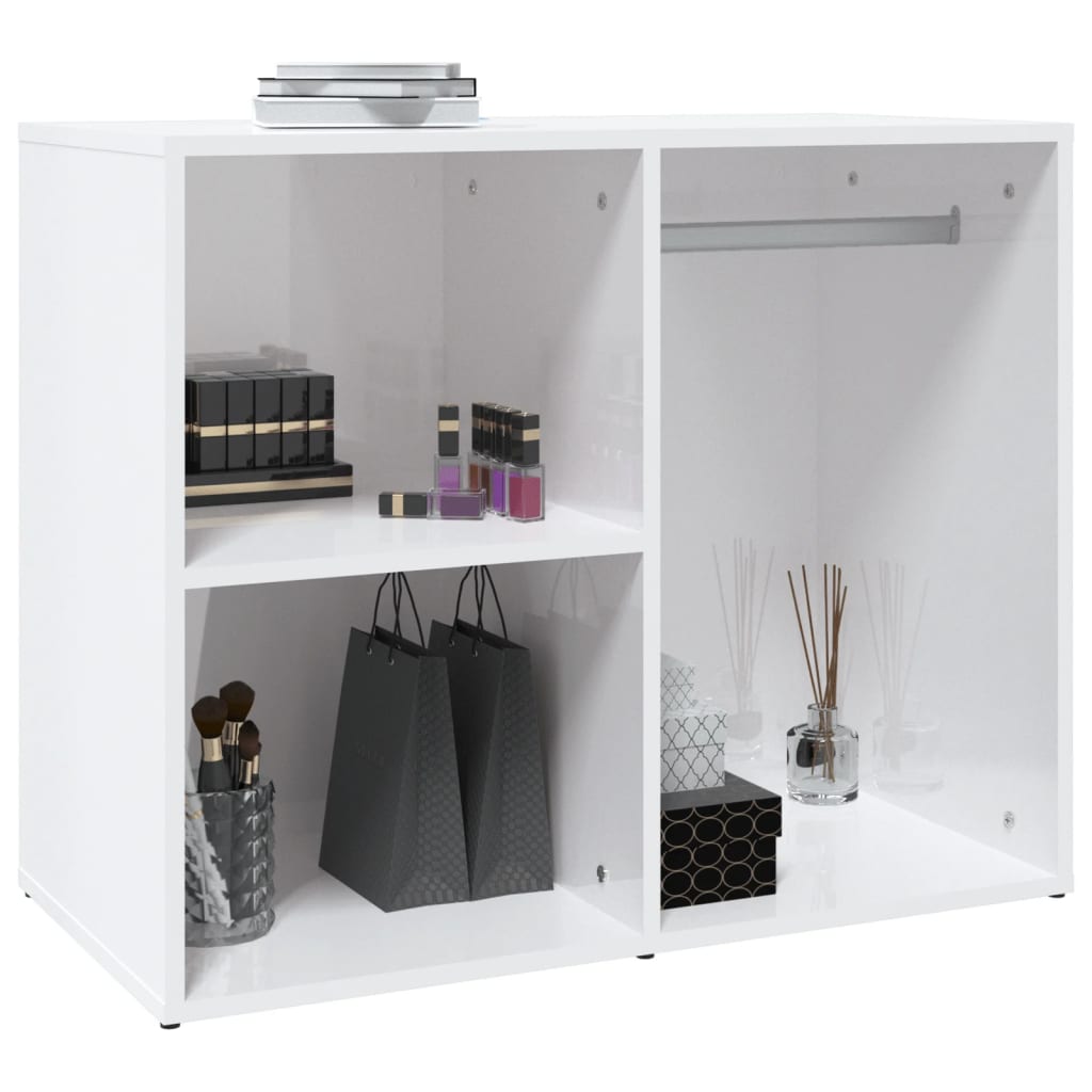 skab 80x40x65 cm konstrueret træ hvid højglans
