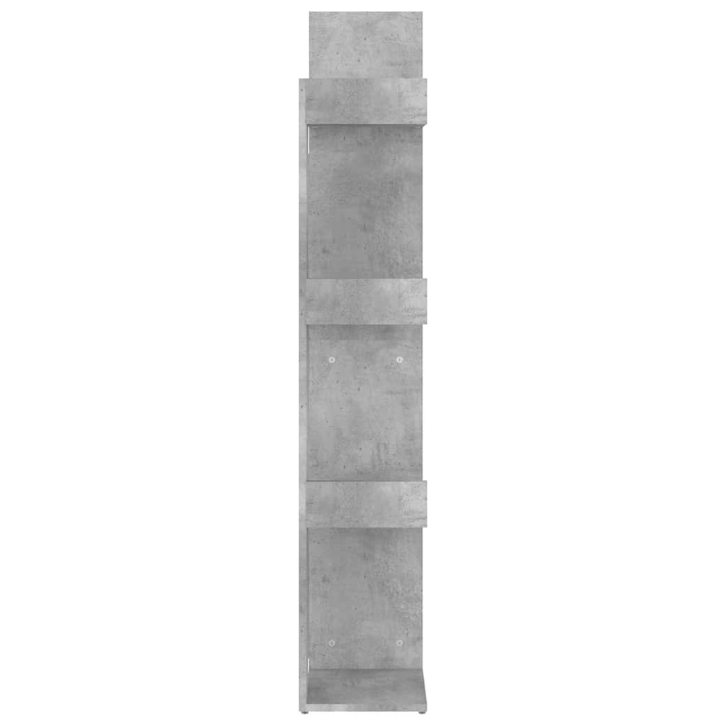 bogreol 48x25,5x140 cm konstrueret træ betongrå