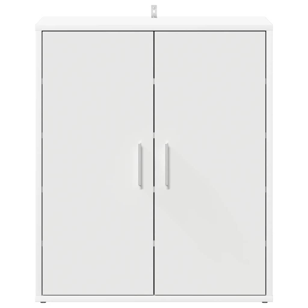 skoskab 60x35x70 cm konstrueret træ hvid