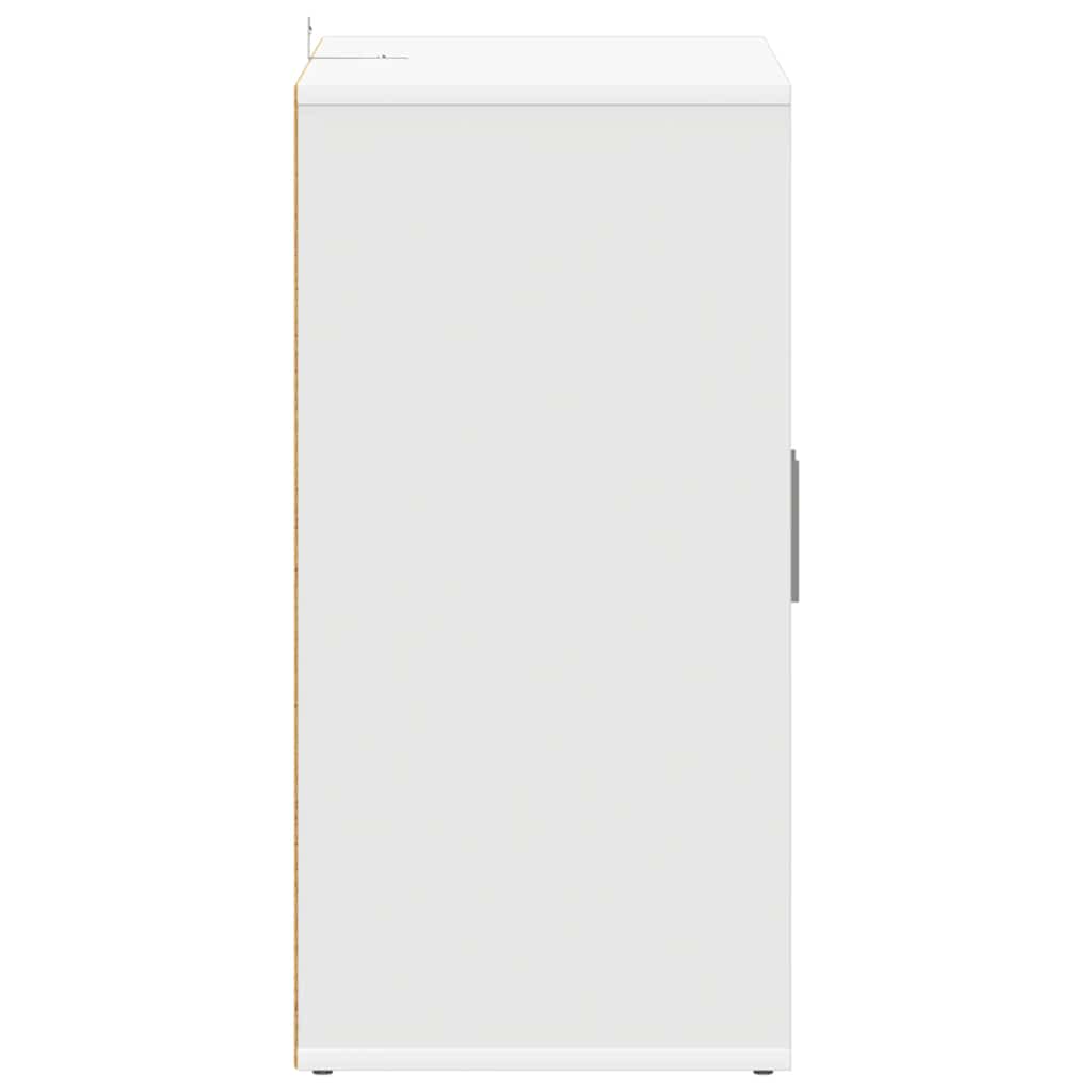 skoskab 60x35x70 cm konstrueret træ hvid