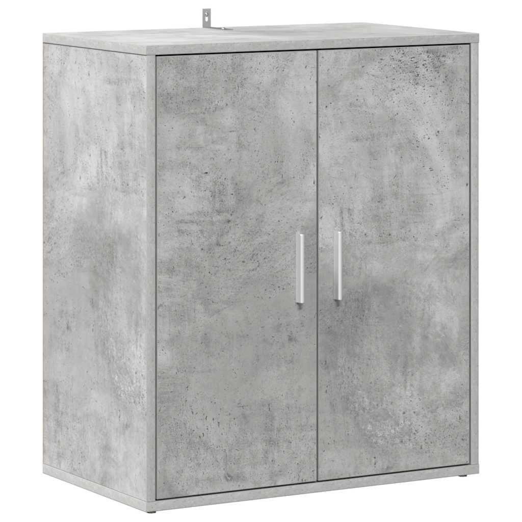 skoskab 60x35x70 cm konstrueret træ betongrå