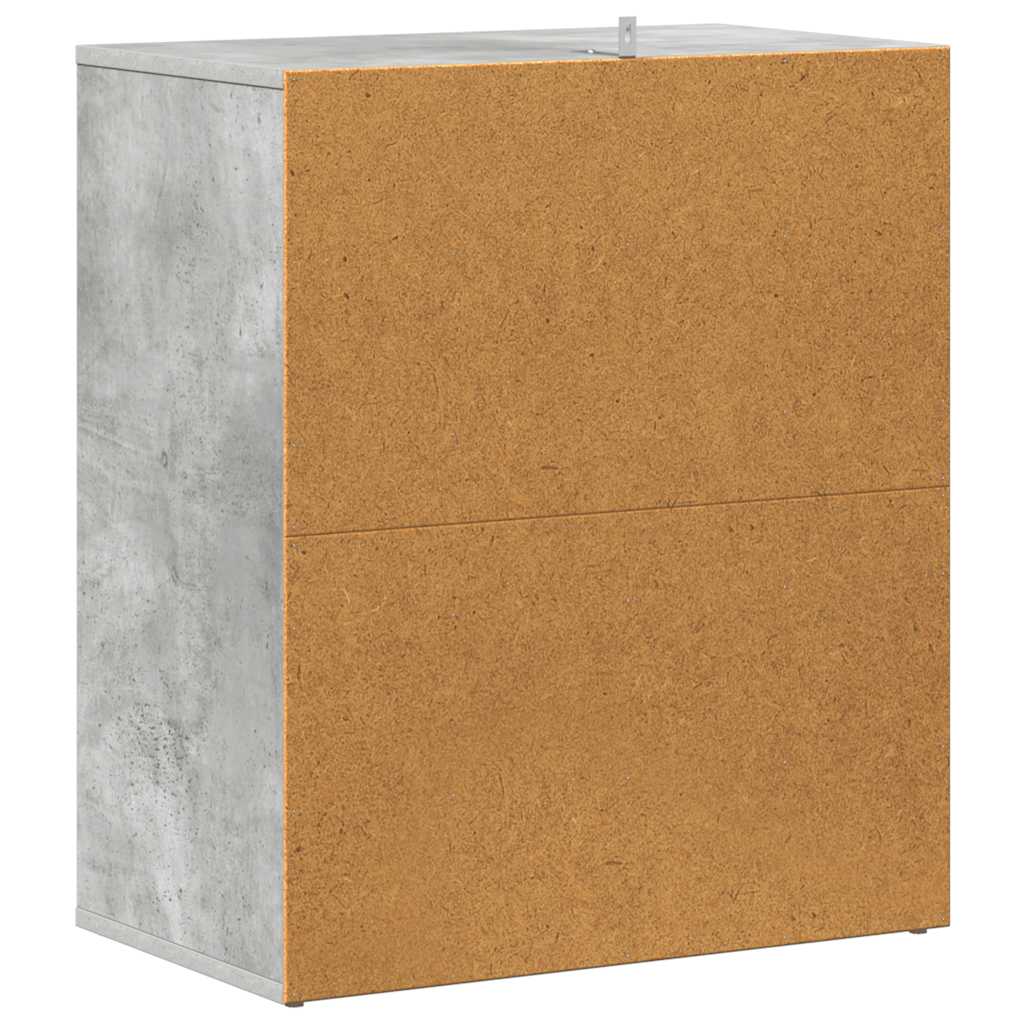 skoskab 60x35x70 cm konstrueret træ betongrå