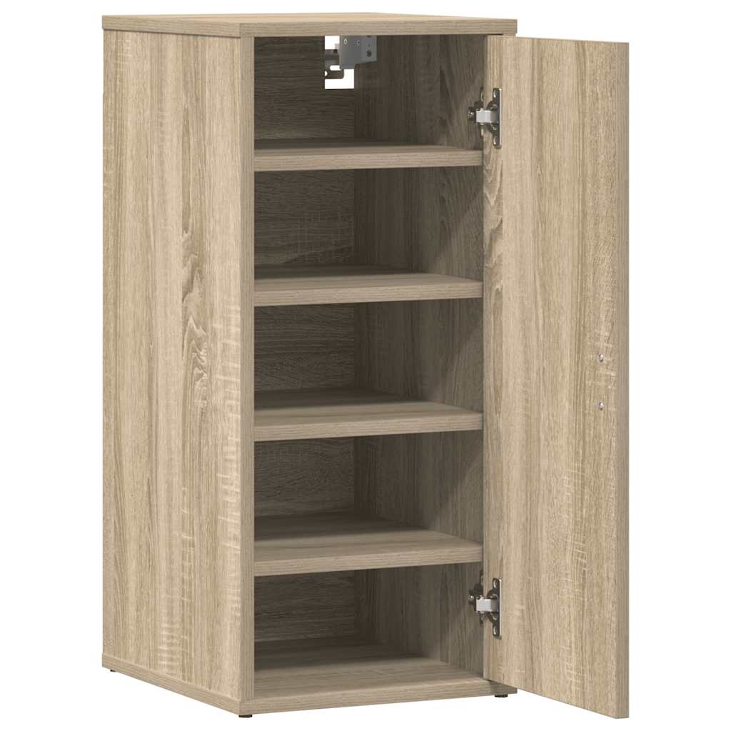 skoskabe 2 stk. 32x35x70 cm konstrueret træ sonoma-eg
