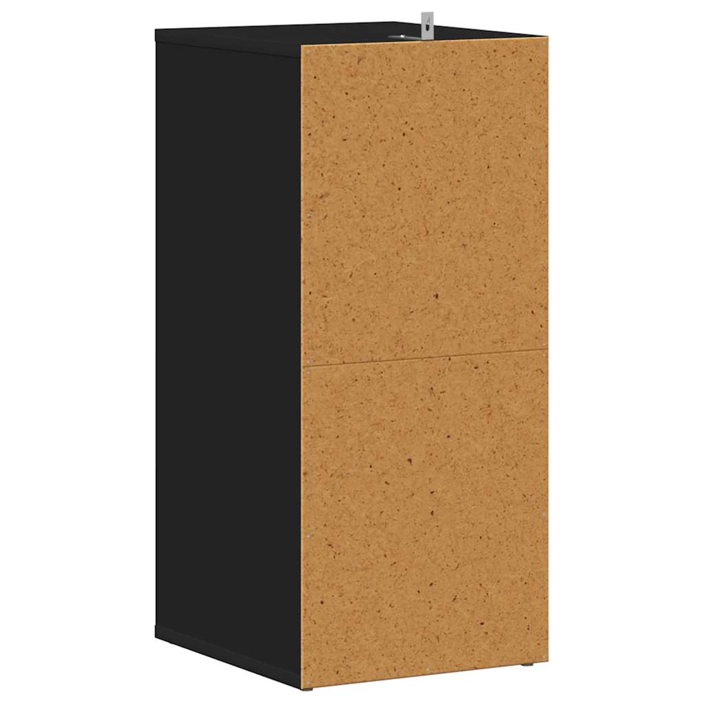skoreoler 2 stk. 31,5x35x70 cm konstrueret træ sort