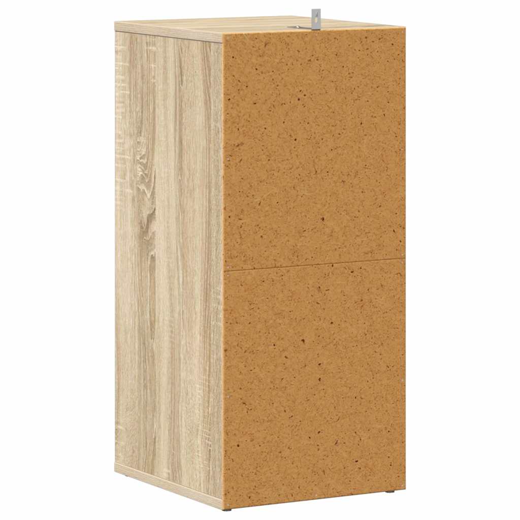 skoreoler 2 stk. 31,5x35x70 cm konstrueret træ sonoma-eg