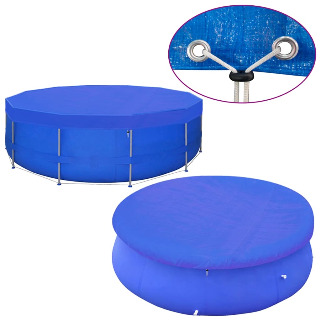 poolovertræk 2 stk. 460 cm 90 g/m² PE rundt