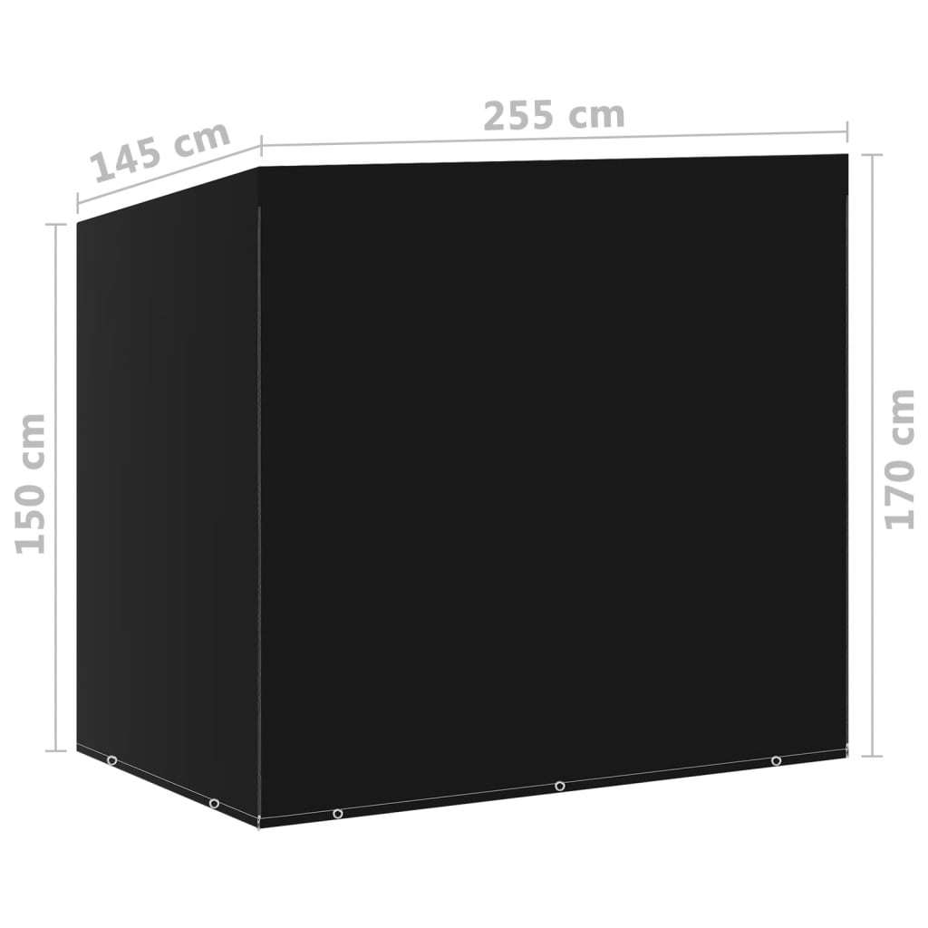 overtræk til hængesofa 2 stk. 255x145x170 cm 2 lynlåse