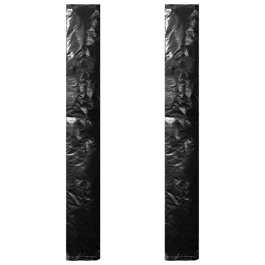 parasolovertræk med lynlås 2 stk. 200 cm PE