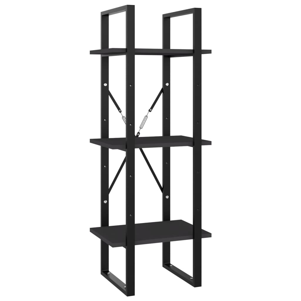 bogreol 5 hylder 40x30x175 cm konstrueret træ grå