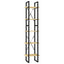 bogreol 40x30x175 cm 5 hylder massivt fyrretræ