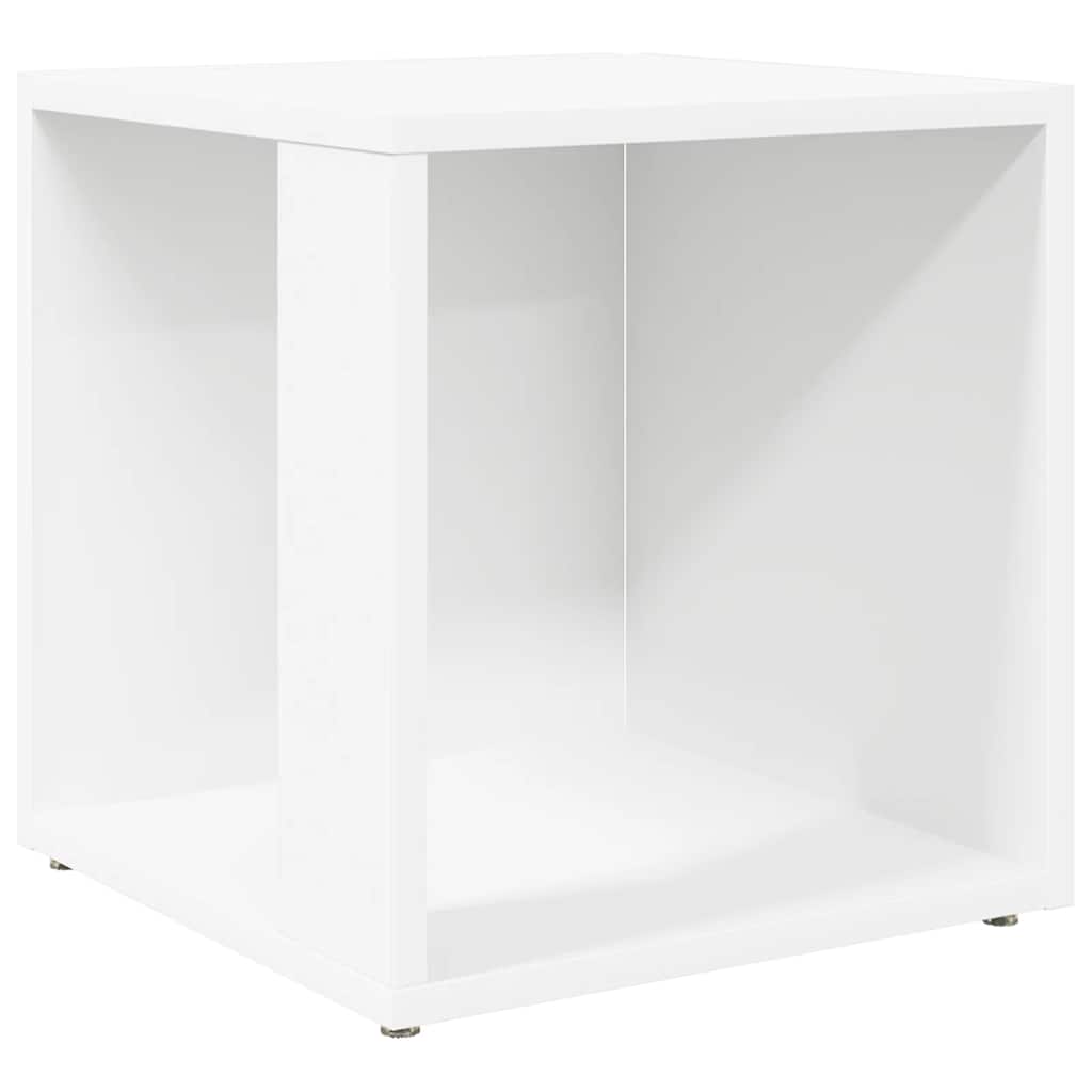 sidebord 33x33x34,5 cm konstrueret træ hvid