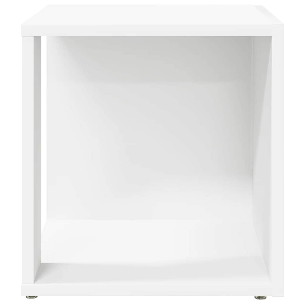 sidebord 33x33x34,5 cm konstrueret træ hvid