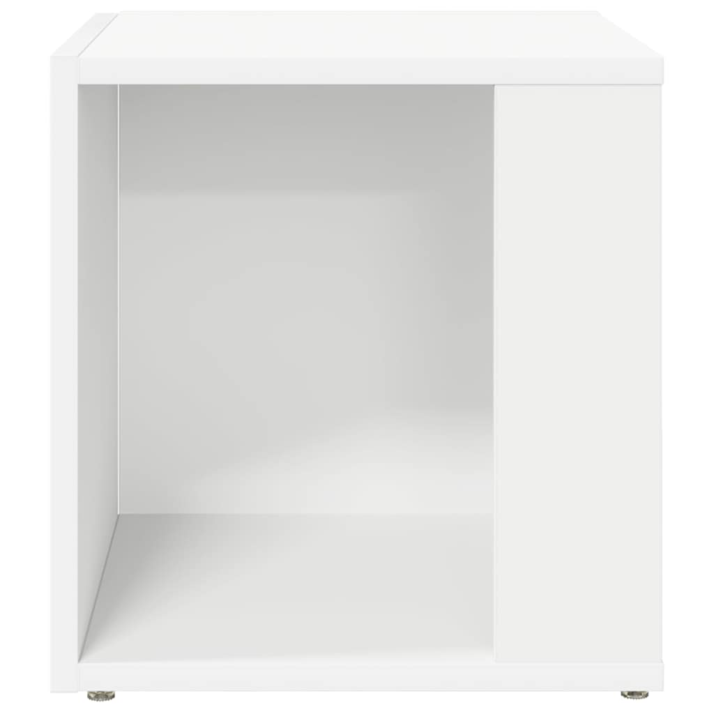 sidebord 33x33x34,5 cm konstrueret træ hvid
