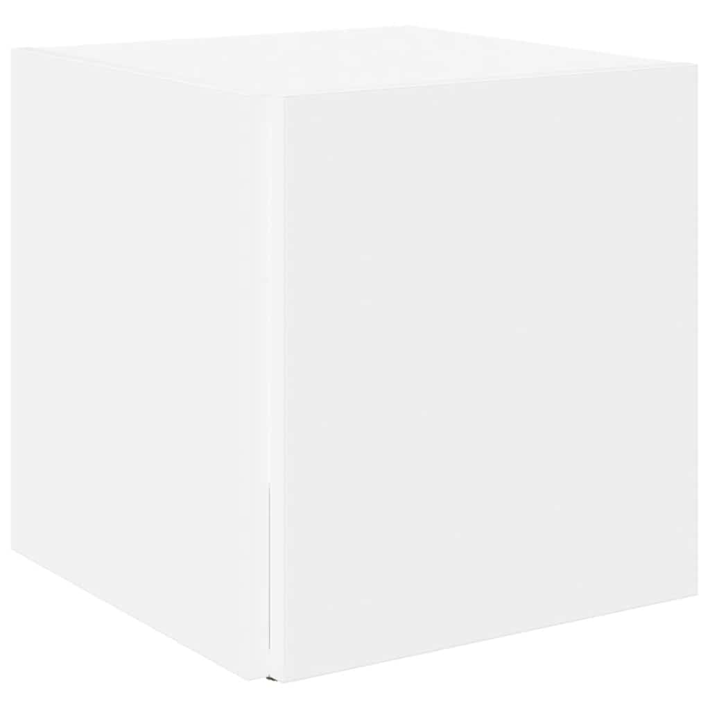 sidebord 33x33x34,5 cm konstrueret træ hvid