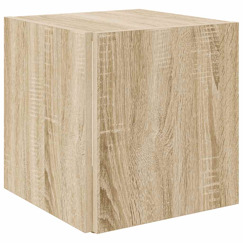 sidebord 33x33x34,5 cm konstrueret træ sonoma-eg