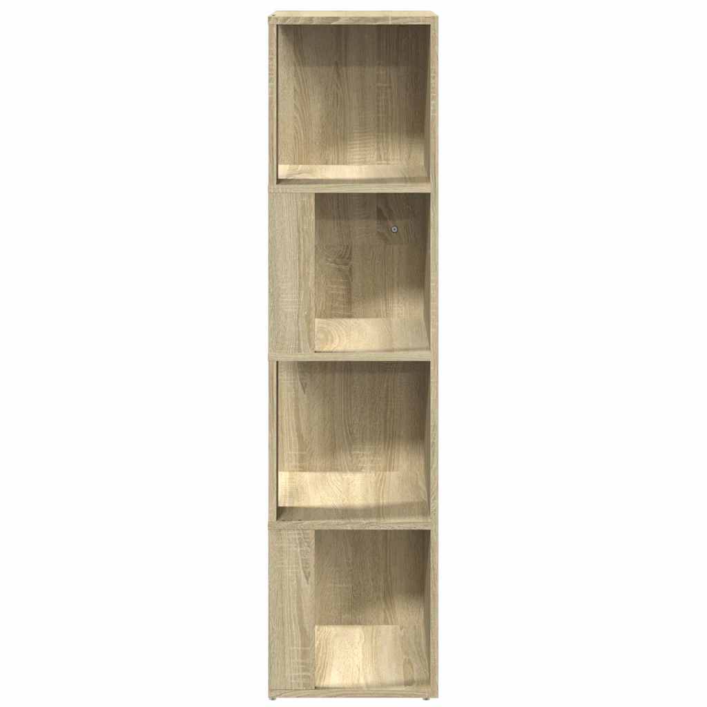 hjørnereol 33x33x132 cm konstrueret træ sonoma-eg