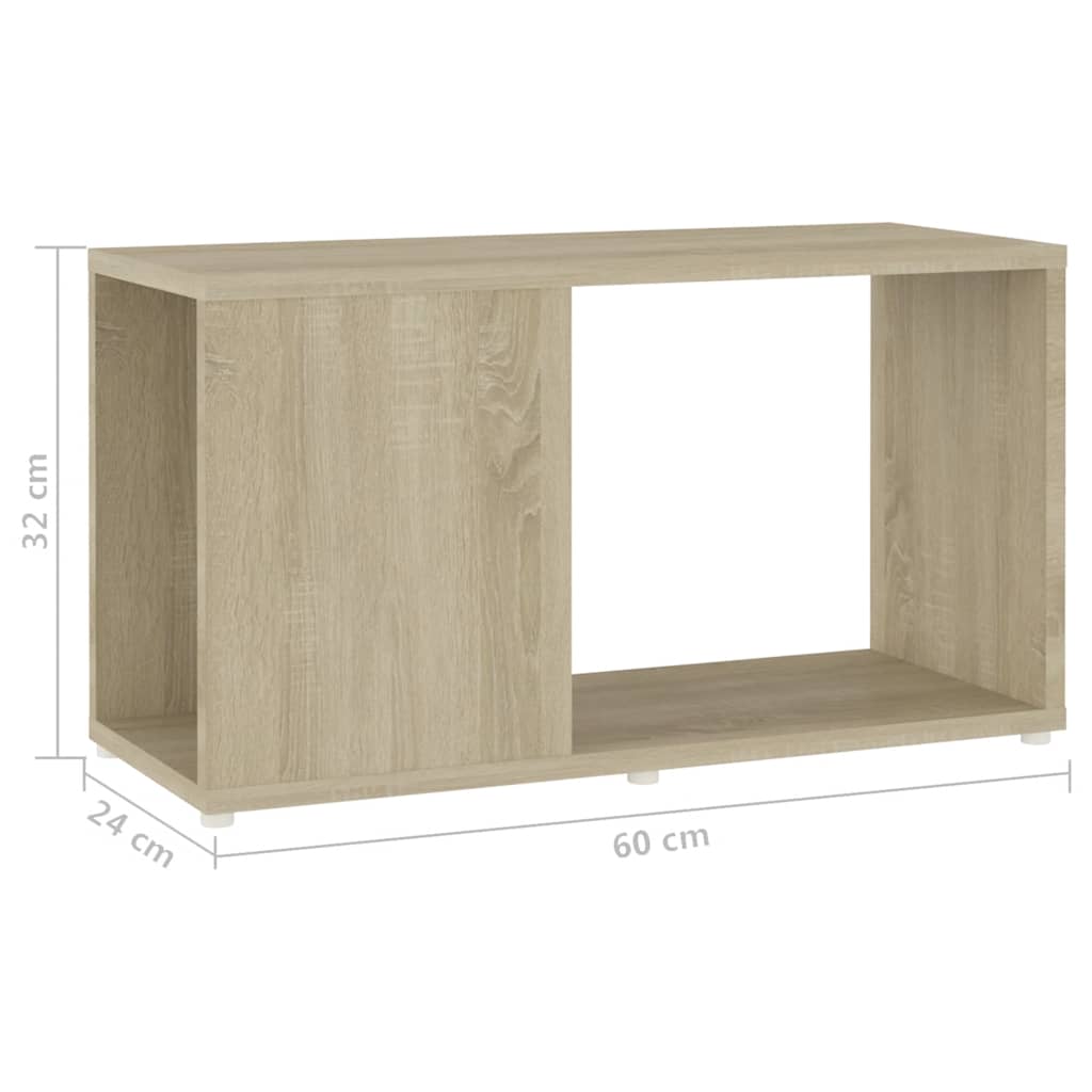 tv-bord 60x24x32 cm konstrueret træ sonoma-eg