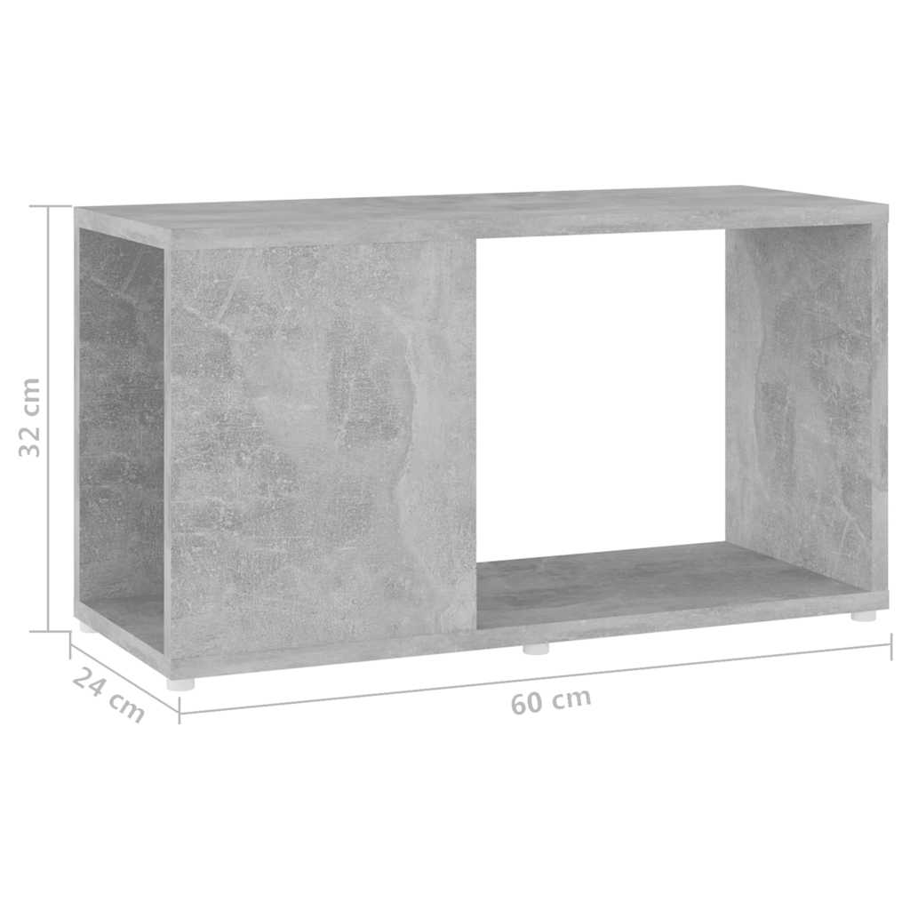 tv-bord 60x24x32 cm konstrueret træ betongrå