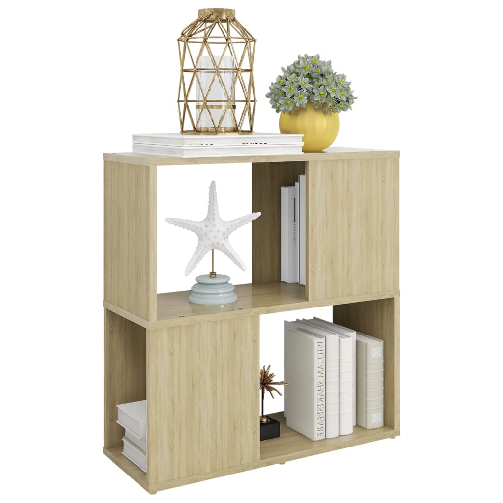 bogreol 60x24x63 cm konstrueret træ sonoma-eg
