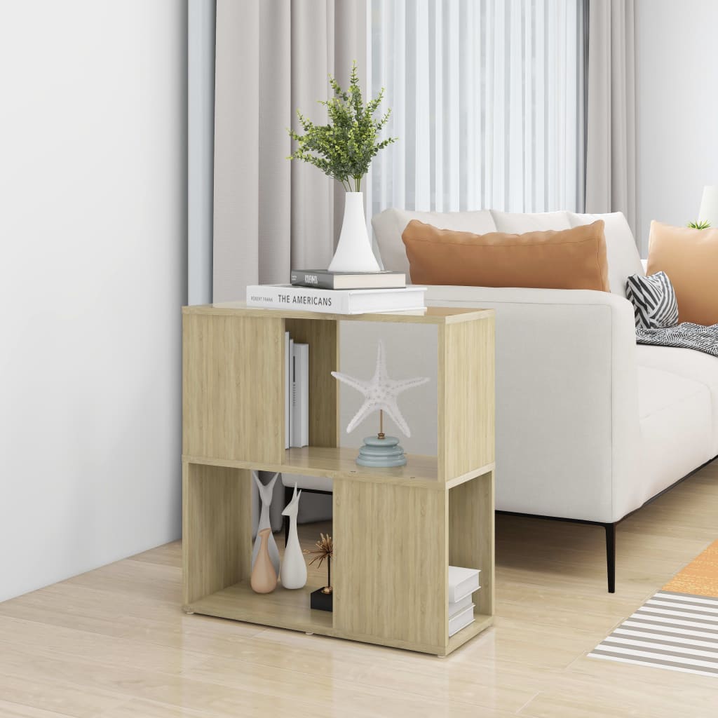 bogreol 60x24x63 cm konstrueret træ sonoma-eg