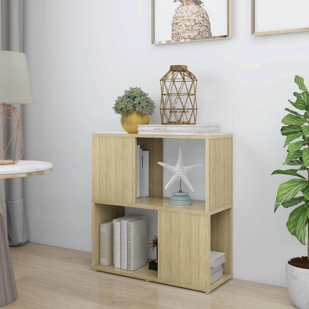 bogreol 60x24x63 cm konstrueret træ sonoma-eg
