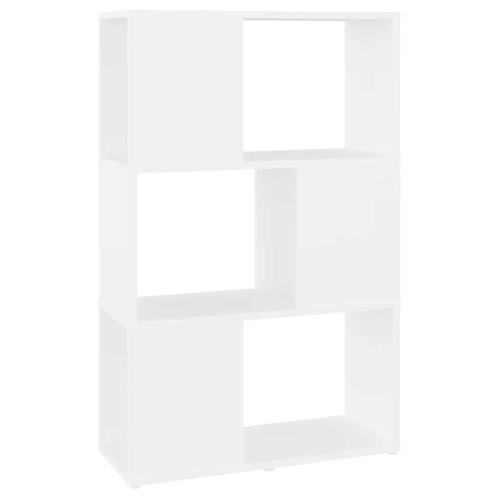 bogreol/rumdeler 60x24x94 cm konstrueret træ hvid